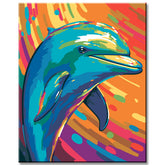 Dolphin Painting by NumbersPop Art